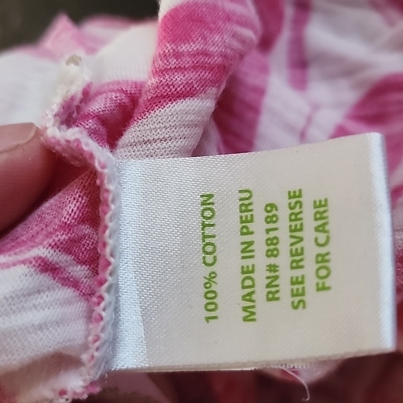 Lilly Pulitzer Womens Minka Tank Yacht SEA Capri Pink White Top V-Neck Size S - Picture 12 of 12